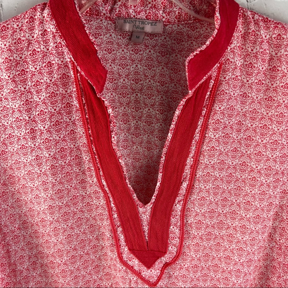 Saint tropez West tunic top Semisheer Blouse - Picture 3 of 8